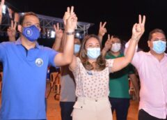 Rejane Dias faz caminhada em DEMERVAL LOBÃO com o candidato do (PP) Ricardo Moura